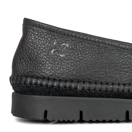 Maciejka Leather Lightweight Women’s Loafers Flexible Sole Black 03512-01-00-0