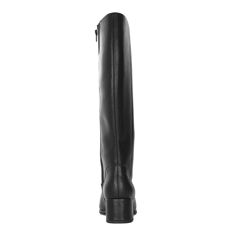 Maciejka Leather Knee-High Boots Block Heel  Black A7165-01/00-7