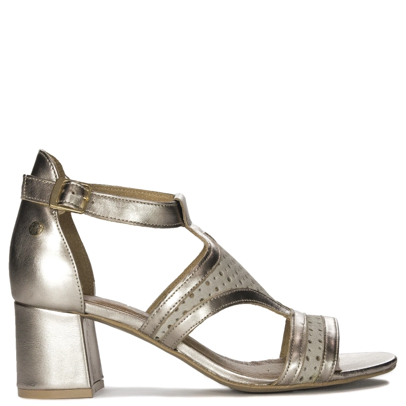 Maciejka 06459-25/00-5 Gold + Beige Sandals