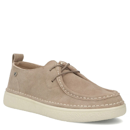 Filippo Leather Suede Casual Low Shoes Beige DP7604-26-BE