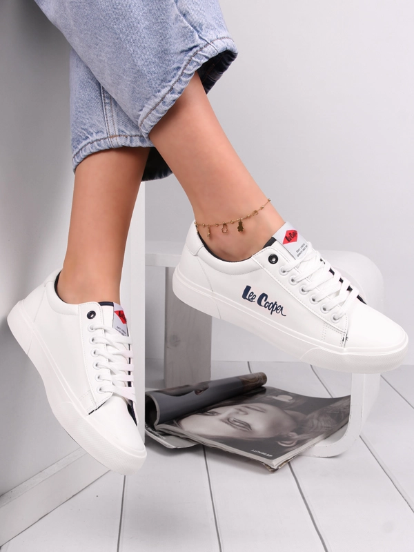 Lee Cooper Damskie Trampki Białe