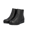 Rieker Botki Damskie X9165-01-BLACK Czarne - Ocieplane Buty na Jesień i Zimę