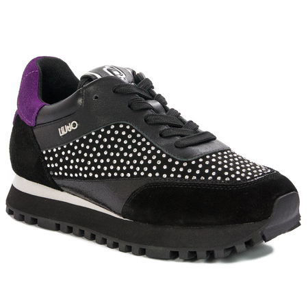 Liu Jo Sneakersy Damskie Czarne Fioletowe