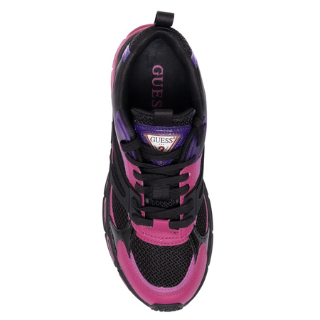 Guess Sneakersy Damskie Na Platformie Półbuty Z Dużym Logo Fuksja FLFBVLELE12-FUXIA