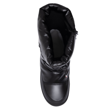 Tommy Hilfiger Puffer Snow Boots Zipper And Lacing Black T3A6-34053-BLACK