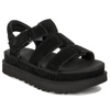 UGG Women's Leather Sandals Strap Black