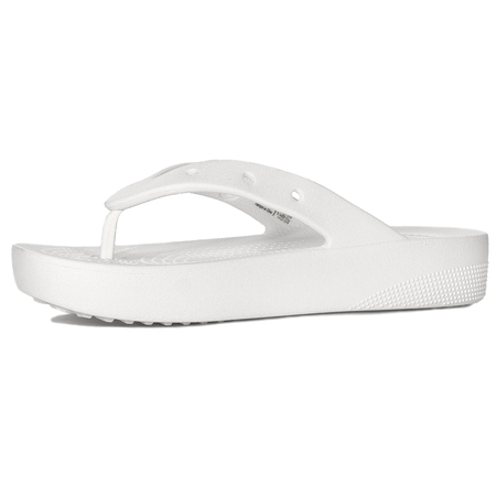 Crocs Klapki Damskie White Platform Flip Białe