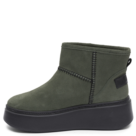 Maciejka Suede Warm Platform Ankle Boots Green 6257W-05/00-4
