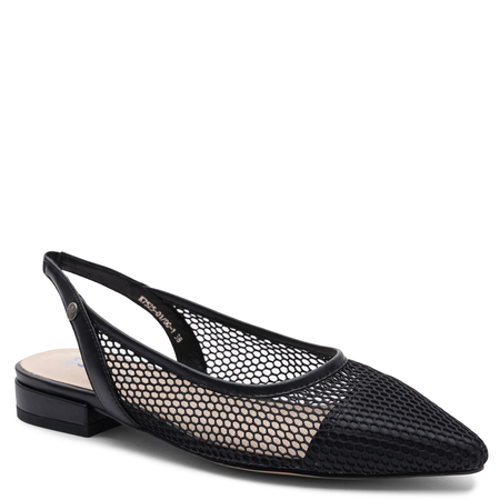 Maciejka Mesh Slingback Flats Pointed Toe Black K7525-01/00-1