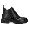 Filippo DBT7430/25 BK Leather Ankle Boots with Heels, Black
