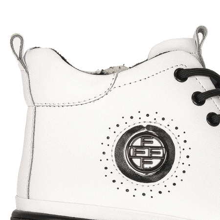 Filippo Leather Ankle Boots Platform Warm-Lined White DBT4215/25WH
