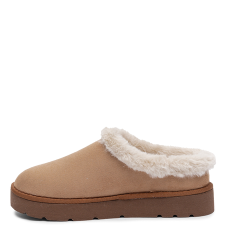 Inblu Comfortable Warm Platform Slippers Beige DR000004-CAMEL