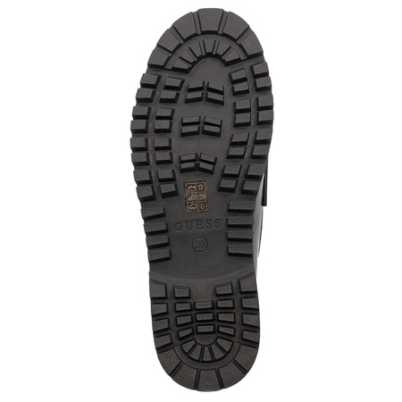 Guess półbuty damskie mokasyny skórzane Black