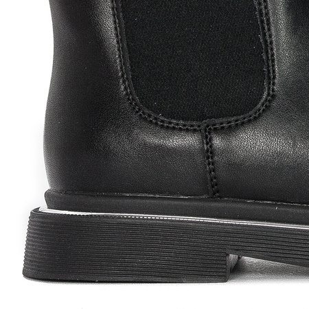 GOE Women's warm leather black boots