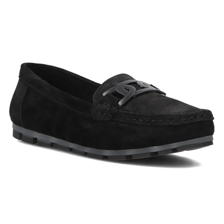 Filippo Women's Leather Moccasins Black
