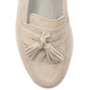 Women's Filippo suede leather shoes with beige wedges