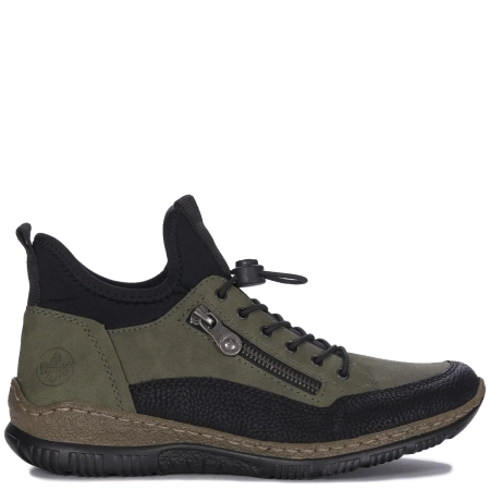 Rieker Półbuty damskie wsuwane Green Combination zielone