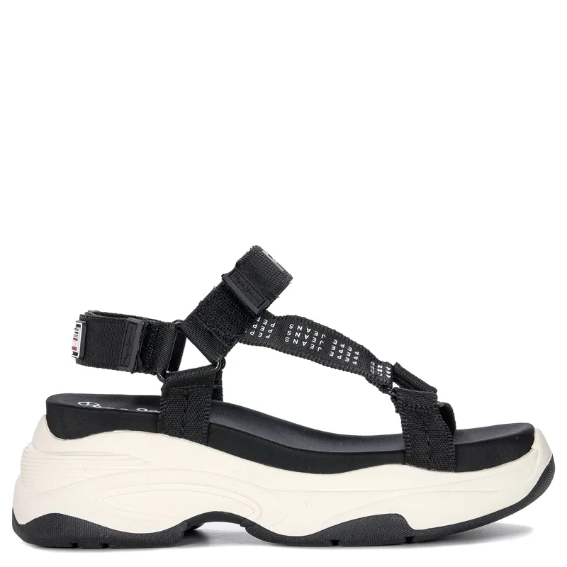 Pepe Jeans Black Grubo Logo Sandals