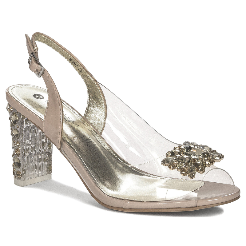 Sca'viola Women's On A High Heel NUDE Sandals S-207