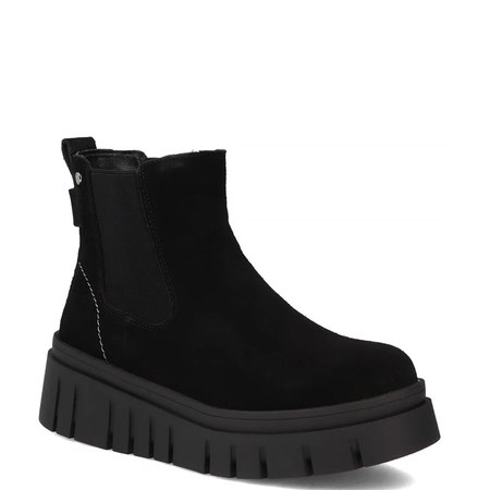 Filippo Botki Na Platformie Chelsea Wsuwane Czarne DBT7266-25-BK
