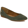 Maciejka Leather Ballet Flats Almond Toe Flat Heel Olive 04100-45/00-8