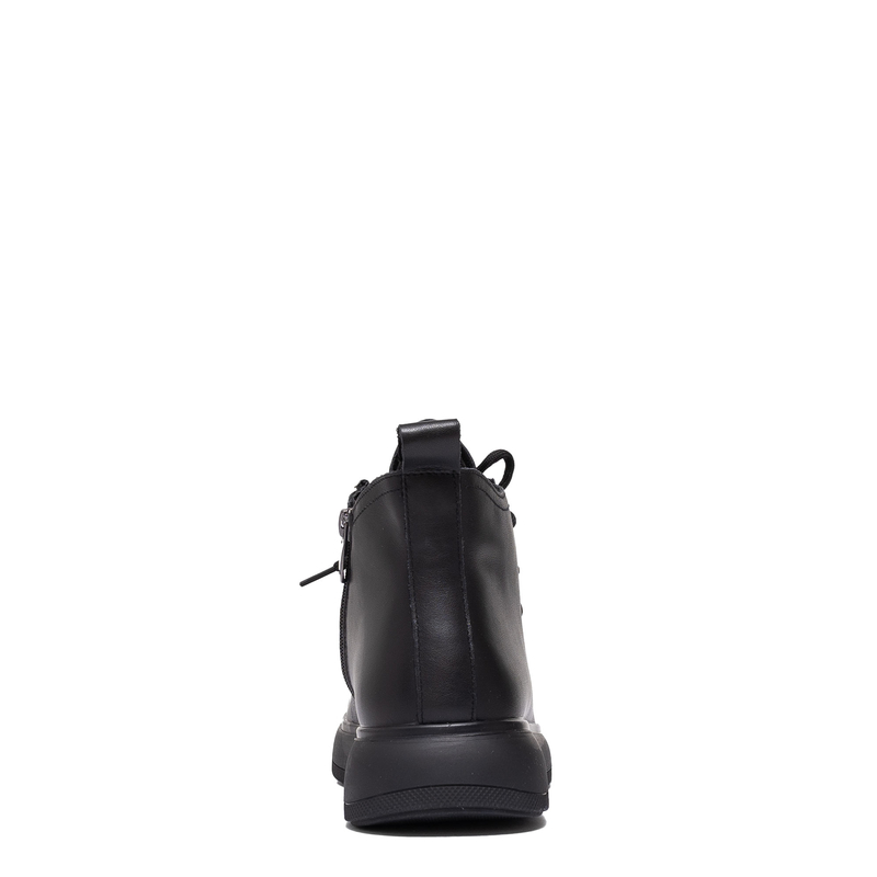 Sokolski Skórzane Trzewiki Damskie Ocieplane Czarne HW-Z25-25-BLK