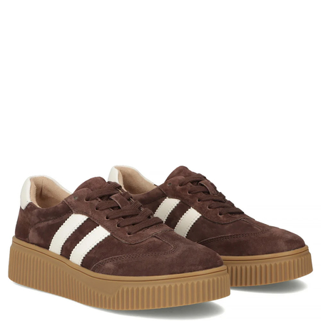 Filippo Suede Sneakers with Platform DP6776-26-D-BR Chocolate