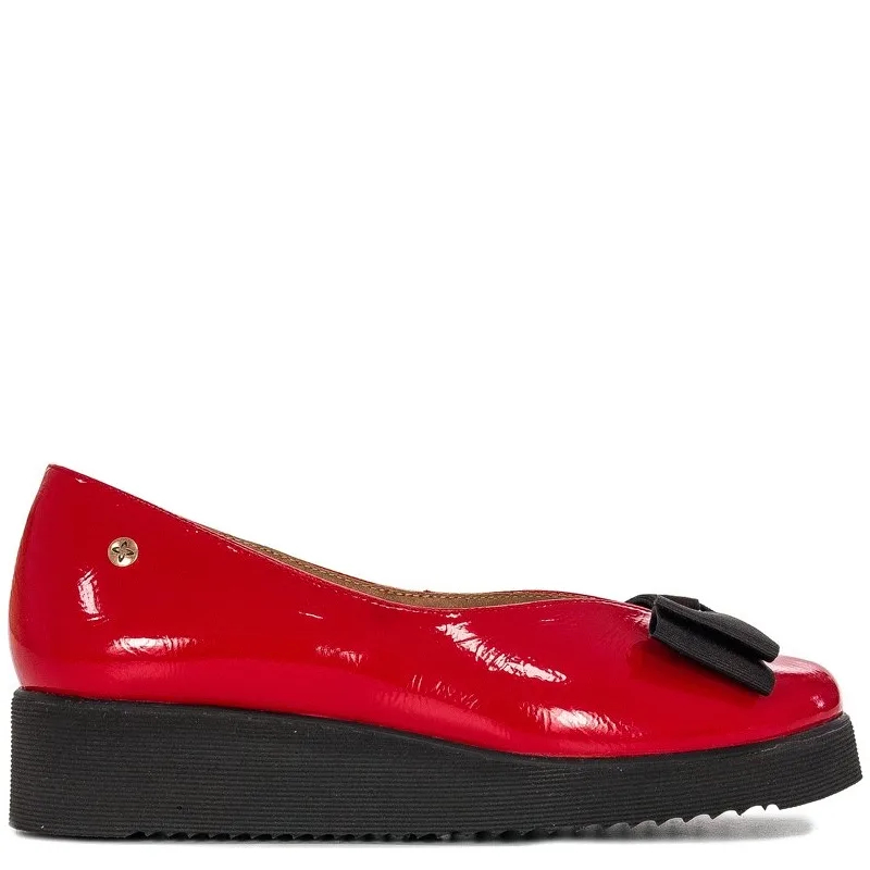 Maciejka 05062-08/00-5 Red Flat Shoes