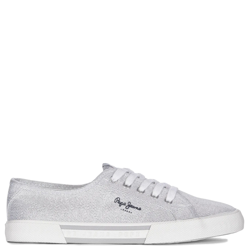 Pepe Jeans Brady Party W Silver Trainers