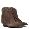 Artiker Fringe Cowboy Ankle Boots Pointed-Toe Brown 57C01136