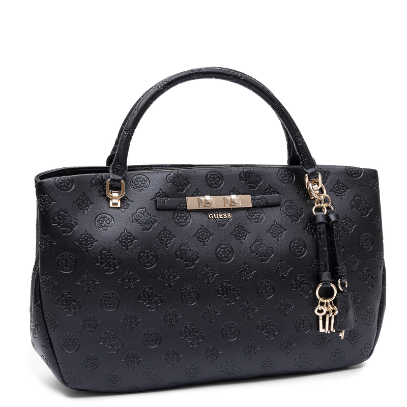 Guess Carmella Torebka Klasyczna Tłoczona Czarna HWPD2225060-BLACK