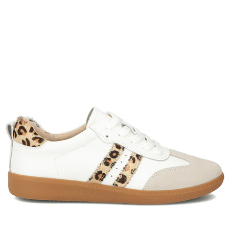 Filippo Skórzane Półbuty Damskie Biały Leopard DP7508-26-WH-LEO