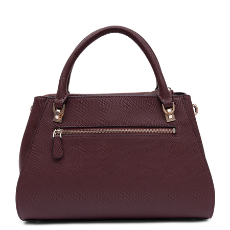 Guess Elegant Women's Satchel Bag Saffiano Texture Burgundy HWZG9672070-BURG