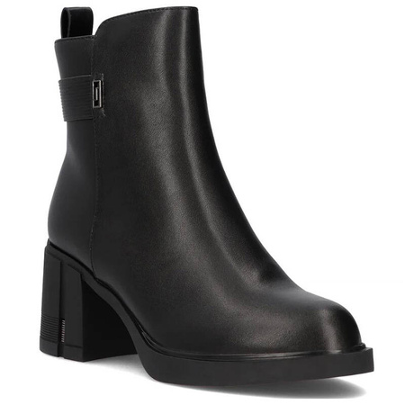 Filippo Black Leather Women's Boots
