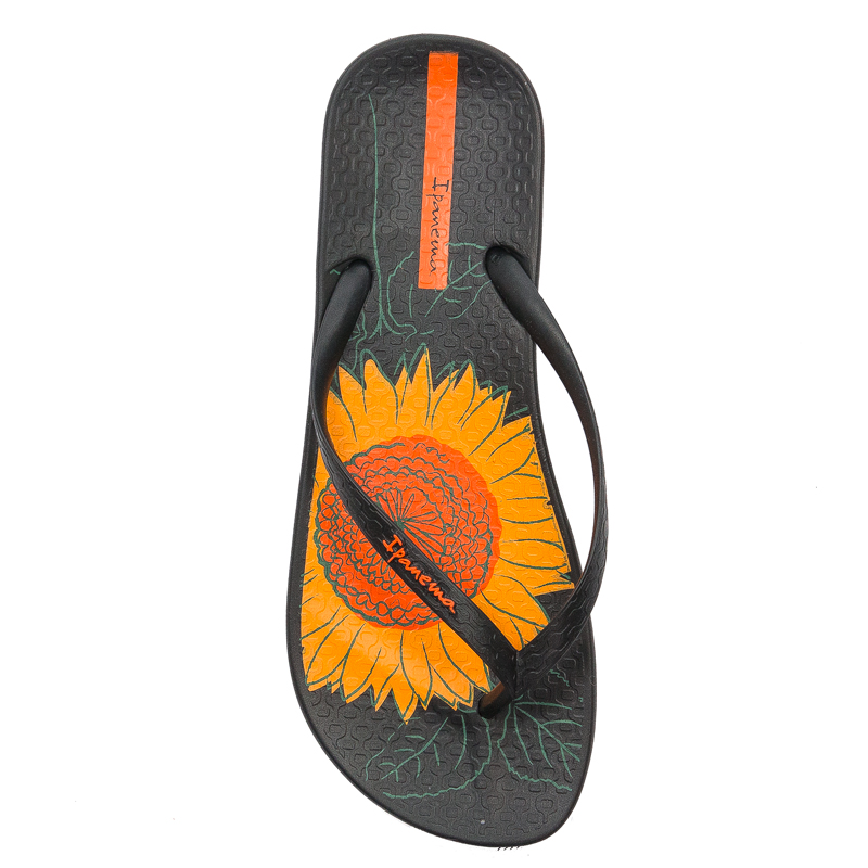 Ipanema Ant Temas XII Fem Black Yellow Orange flip-flops Slippers