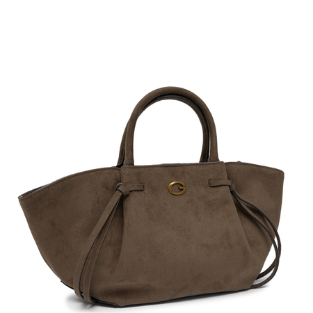 Guess Allegra Girlfriend Satchel Zamszowa Torba Trapezowa Oliwkowa HWSG2237060-OLIVE