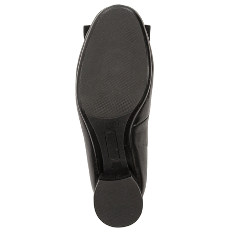 Maciejka Women’s Leather Pumps Block Heel With Bow Black P7220-01/00-7