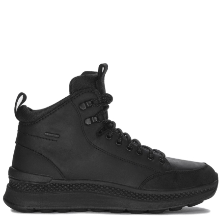 GEOX Botki męskie skórzane Black czarne