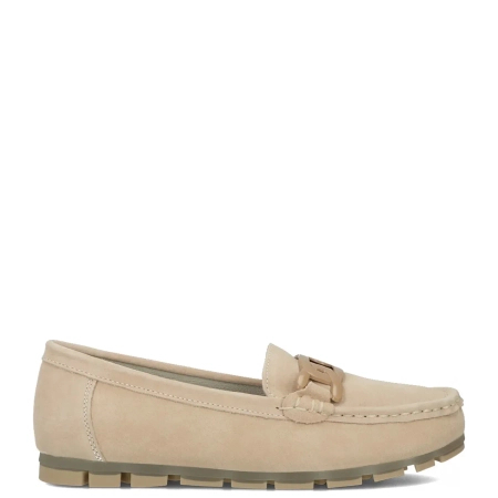 Filippo Women's Leather Moccasins Beige