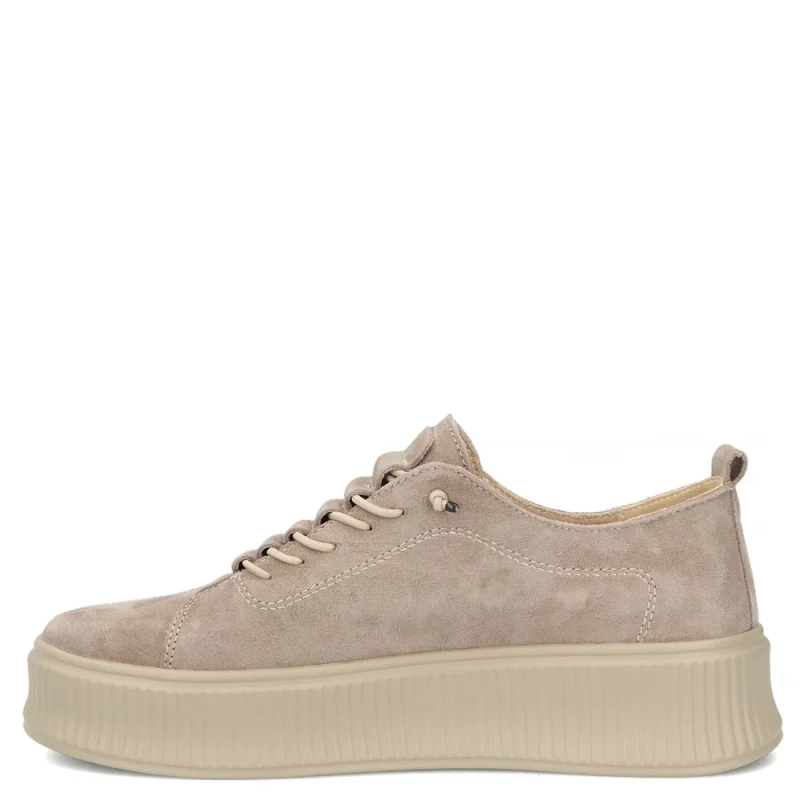 Filippo Skórzane Sneakersy Na Platformie Beżowe DP8343-26-BE