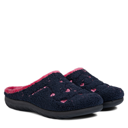 Inblu Women's Slippers with Hearts Navy Blue ET000033