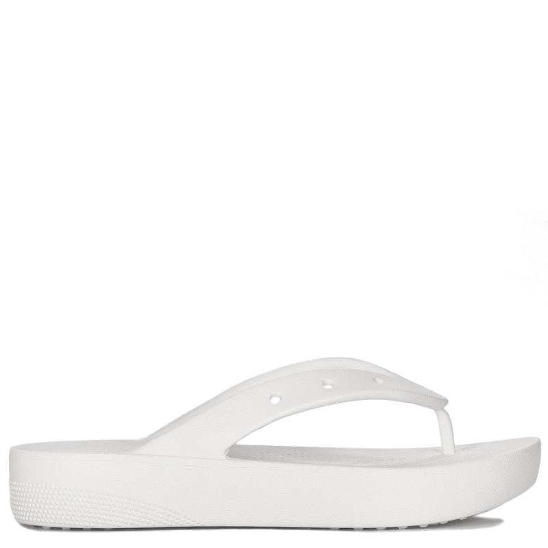 Crocs Klapki Damskie White Platform Flip Białe