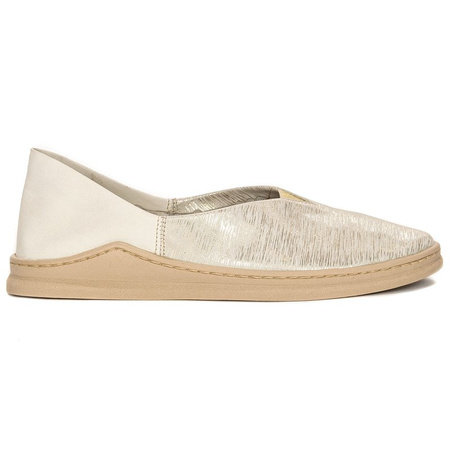 Maciejka 04078-04-00-0 Beige & Gold Flat Shoes