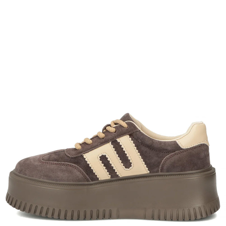 Filippo Zamszowe Sneakersy Damskie Na Platformie Brązowe DP7111-26-D-BR