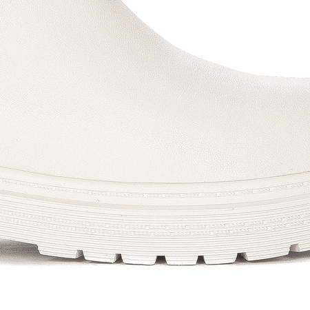 GOE Women's warm leather white boots