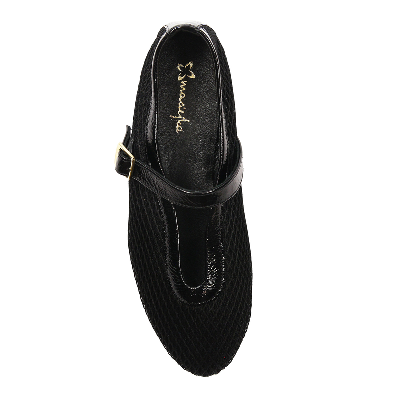 Maciejka Leather Mary Jane Strap Ballerinas Classic Flats Black 06939-01/00-0