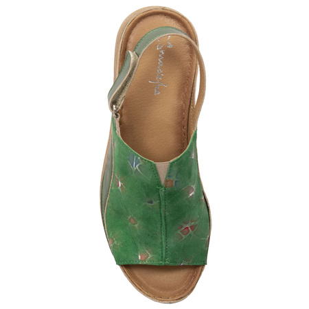 Maciejka Women's Leather Sandals Green