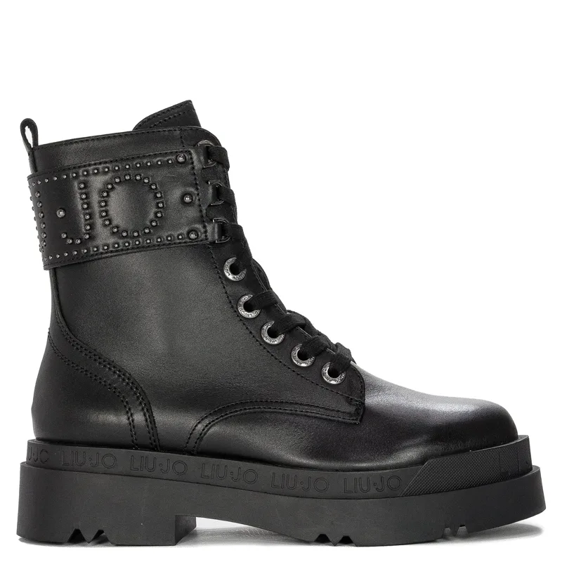 Liu Jo Women's Leather Platform Boots Black