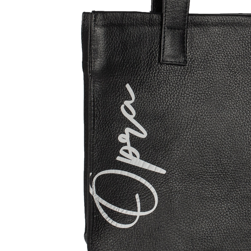 OPRA Women's leather Open Black handbag