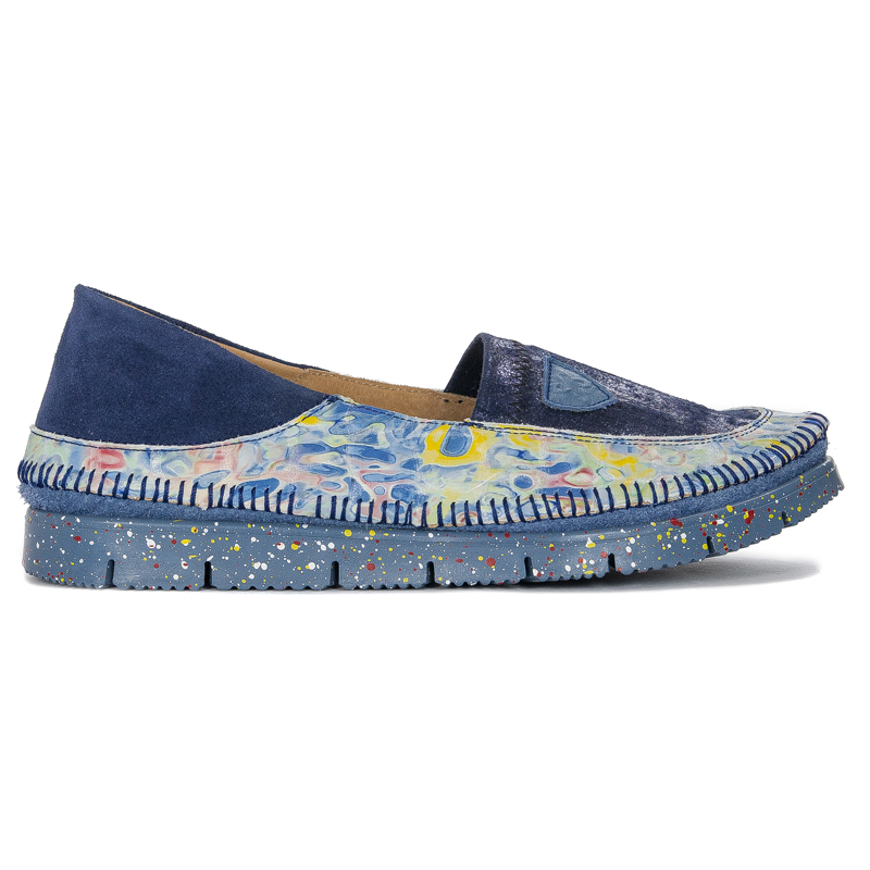 Maciejka Navy Flat Shoes